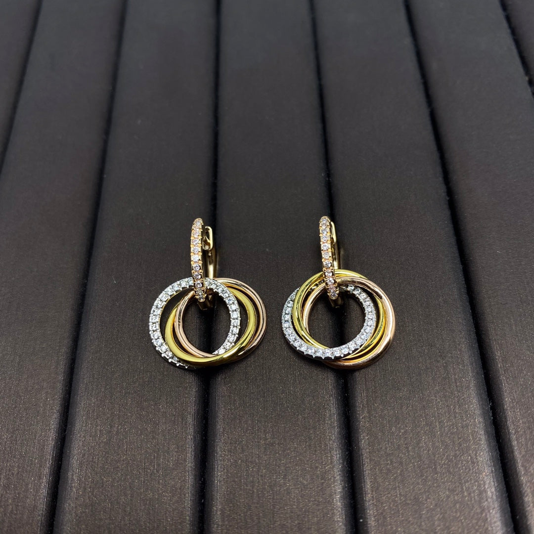 [Reverie Jewels]TRINITY EARRINGS GOLD DIAMOND