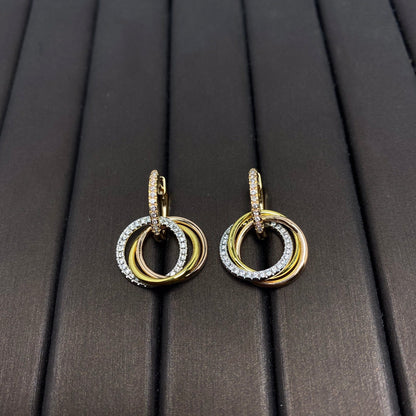 [Reverie Jewels]TRINITY EARRINGS GOLD DIAMOND