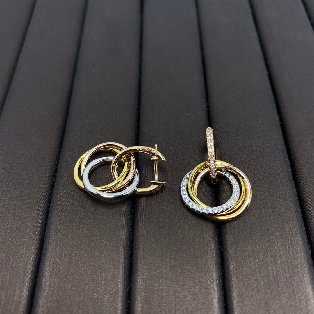 [Reverie Jewels]TRINITY EARRINGS GOLD DIAMOND