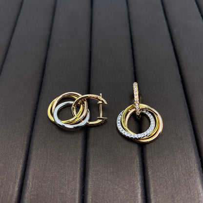[Reverie Jewels]TRINITY EARRINGS GOLD DIAMOND