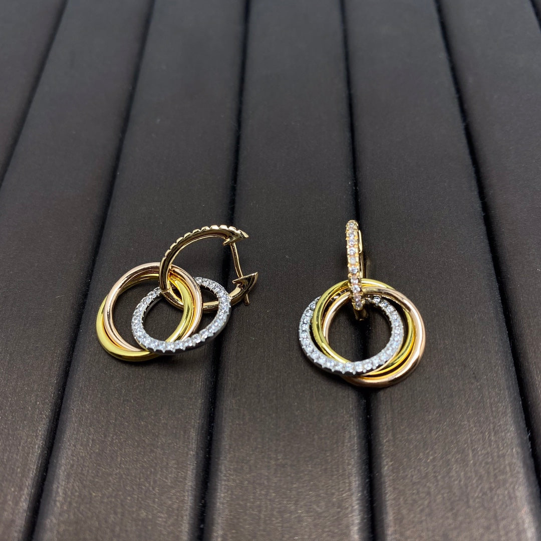 [Reverie Jewels]TRINITY EARRINGS GOLD DIAMOND