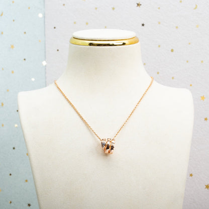 [⭐Reverie Jewels]SERPENTI PINK GOLD NECKLACE DIAMOND
