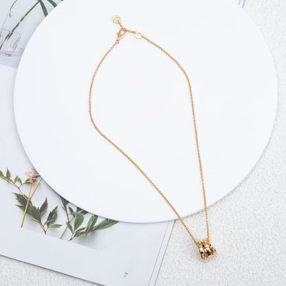 [⭐Reverie Jewels]SERPENTI PINK GOLD NECKLACE DIAMOND