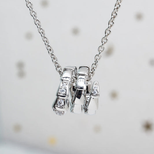 [⭐Reverie Jewels]SERPENTI SILVER NECKLACE DIAMOND