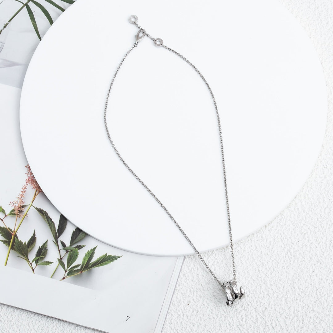 [⭐Reverie Jewels]SERPENTI SILVER NECKLACE DIAMOND