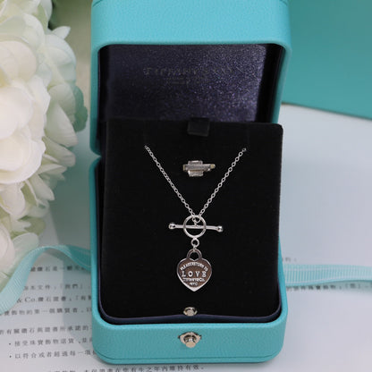 [Reverie Jewels]DOUBLE HEART BLUE NECKLACE