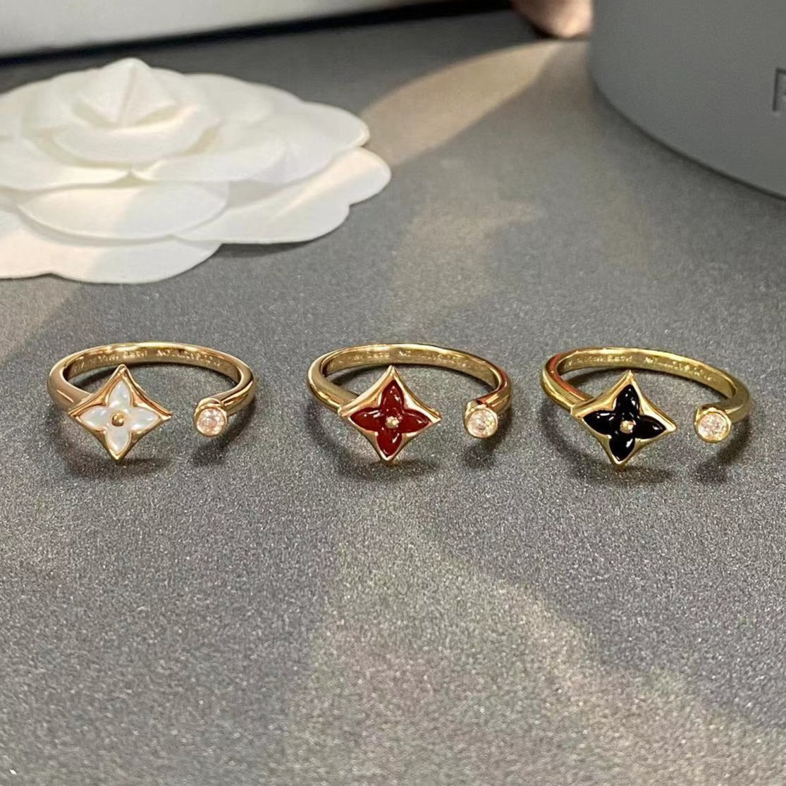[⭐Reverie Jewels]STAR 1 DIAMOND OPEN RING