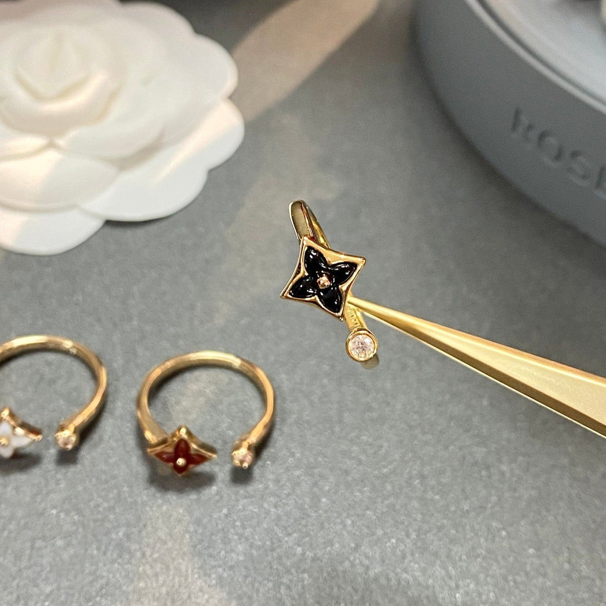 [⭐Reverie Jewels]STAR 1 DIAMOND OPEN RING