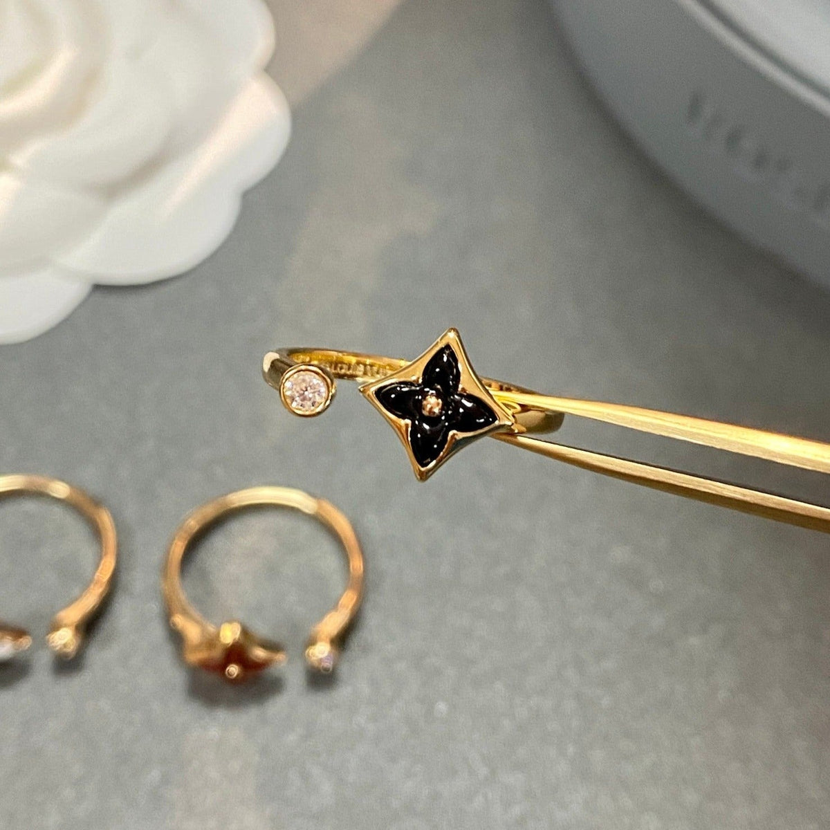 [⭐Reverie Jewels]STAR 1 DIAMOND OPEN RING