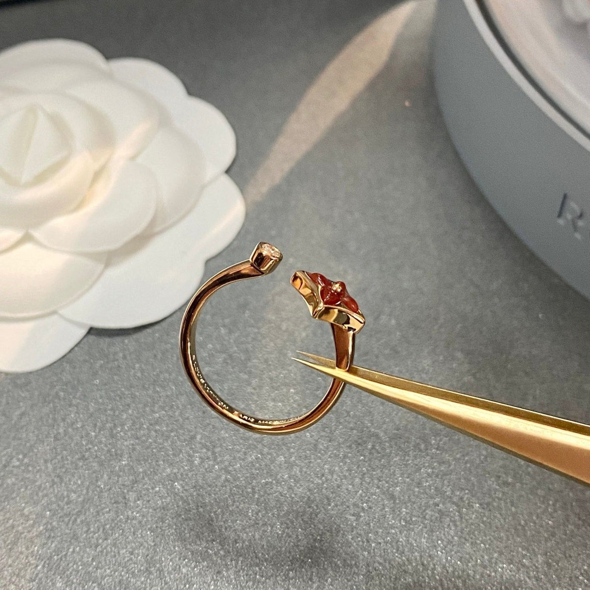 [⭐Reverie Jewels]STAR 1 DIAMOND OPEN RING