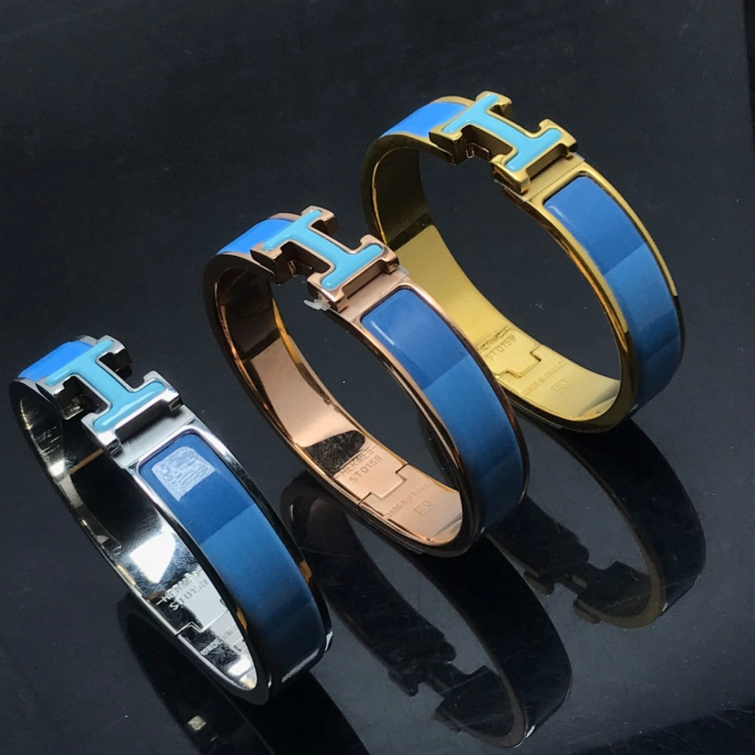 [⭐Reverie Jewels]H BRACELET BLUE RAINBOW CERAMIC