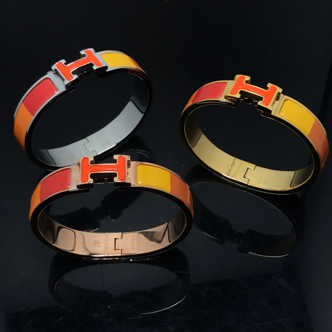 [⭐Reverie Jewels]H BRACELET ORANGE RAINBOW CERAMIC