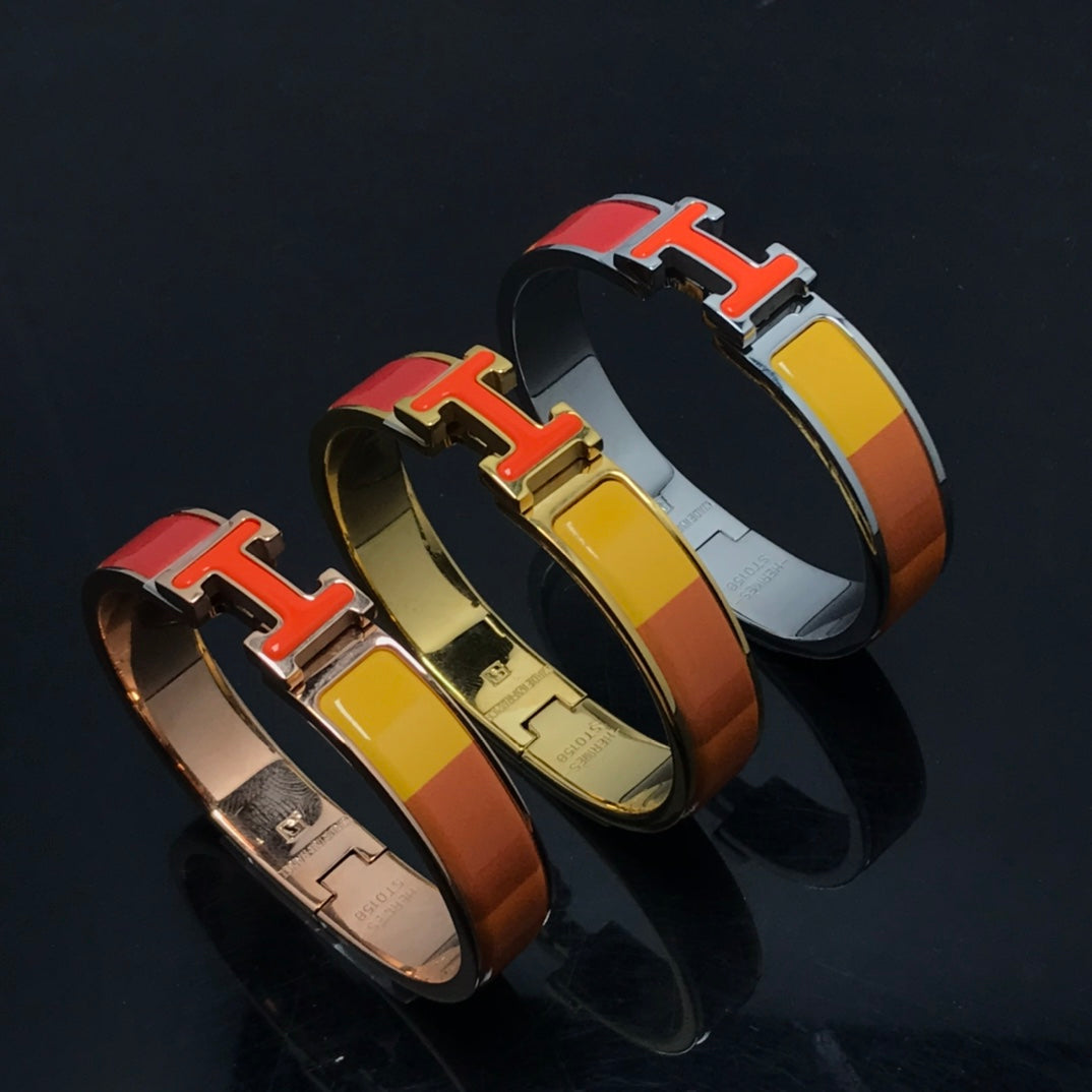 [⭐Reverie Jewels]H BRACELET ORANGE RAINBOW CERAMIC