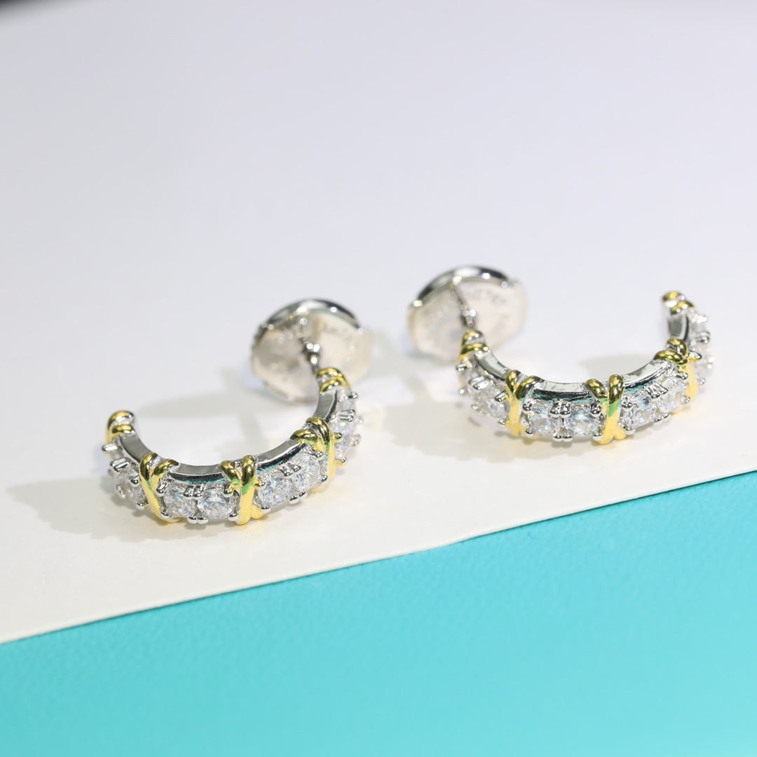 [Reverie Jewels]TWENTY STONE HOOP GOLD EARRINGS
