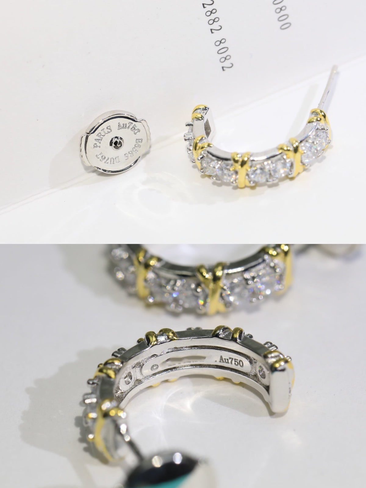 [Reverie Jewels]TWENTY STONE HOOP GOLD EARRINGS