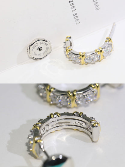 [Reverie Jewels]TWENTY STONE HOOP GOLD EARRINGS