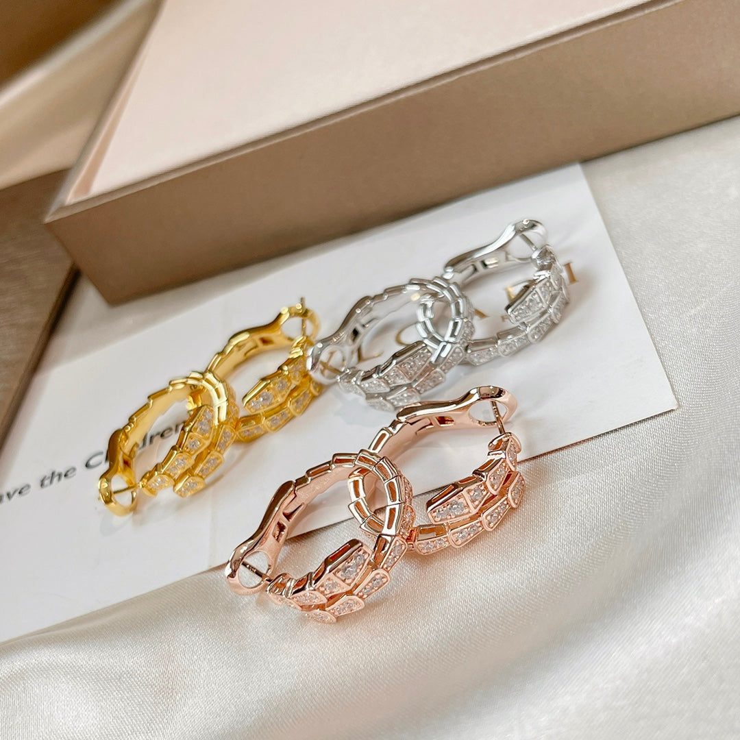 [⭐Reverie Jewels]SERPENTI EARRINGS DIAMOND