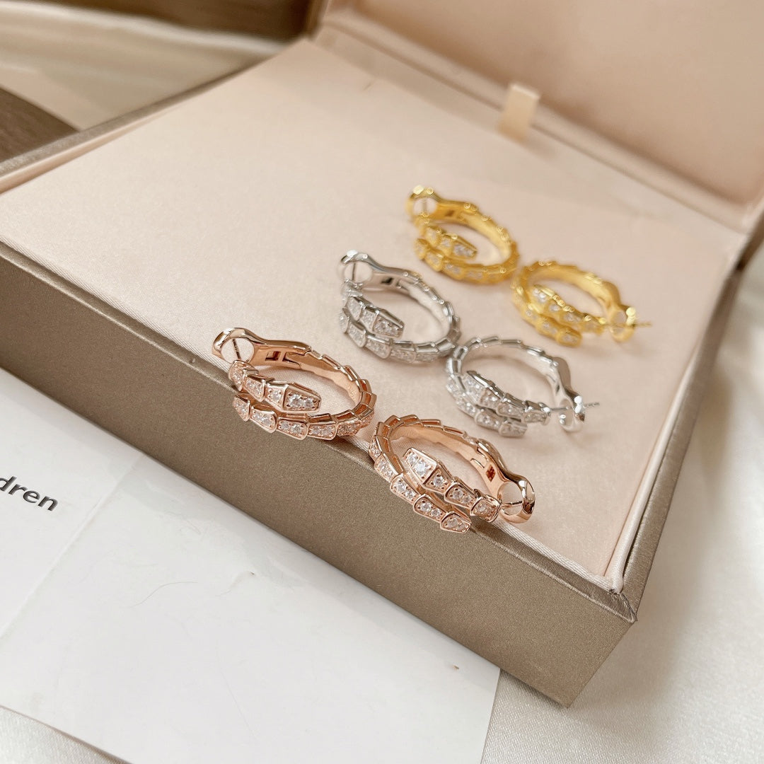 [⭐Reverie Jewels]SERPENTI EARRINGS DIAMOND