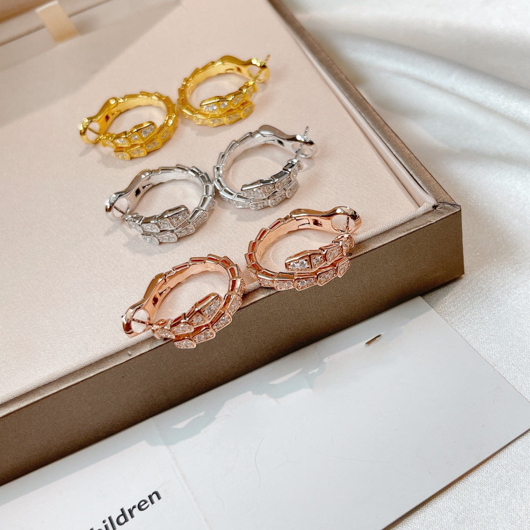 [⭐Reverie Jewels]SERPENTI EARRINGS DIAMOND