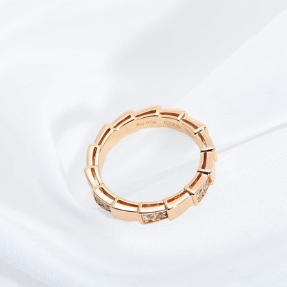 [⭐Reverie Jewels]SERPENTI RING PINK GOLD  3MM
