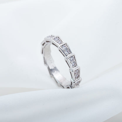 [⭐Reverie Jewels]SERPENTI RING SILVER DIAMOND PAVED 3MM