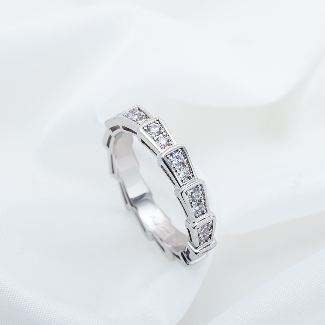 [⭐Reverie Jewels]SERPENTI RING SILVER DIAMOND PAVED 3MM