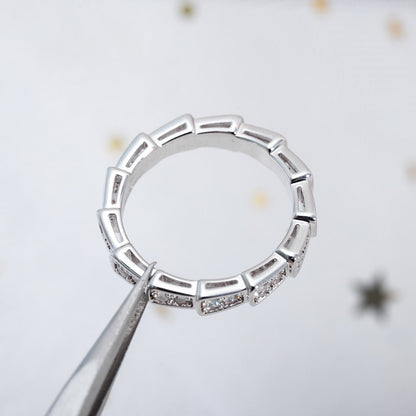 [⭐Reverie Jewels]SERPENTI RING SILVER DIAMOND PAVED 3MM