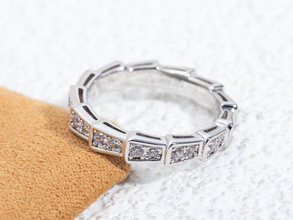 [⭐Reverie Jewels]SERPENTI RING SILVER DIAMOND PAVED 3MM