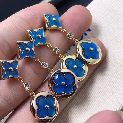 [⭐Reverie Jewels]STAR AND SUN AGATE DIAMOND EARRINGS