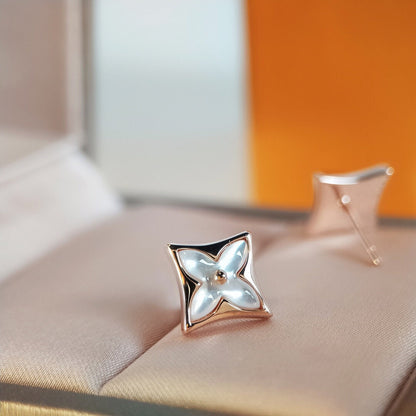 [⭐Reverie Jewels]STAR MOP PINK GOLD EARRINGS