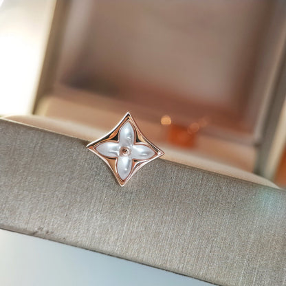 [⭐Reverie Jewels]STAR MOP PINK GOLD EARRINGS