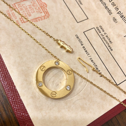 [⭐Reverie Jewels]LOVE NECKLACE 16MM 3 DIAMONDS