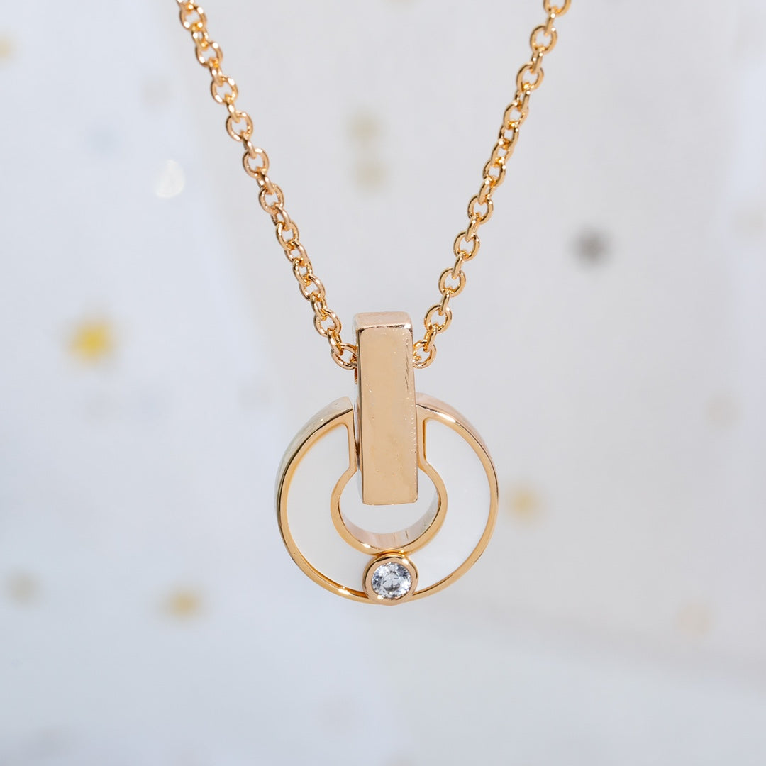 [⭐Reverie Jewels]GARI NECKLACE PINK GOLD MOP