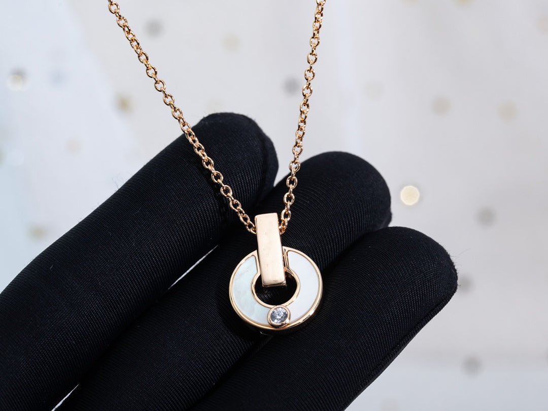 [⭐Reverie Jewels]GARI NECKLACE PINK GOLD MOP