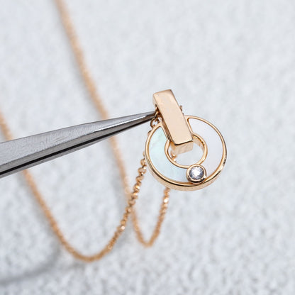 [⭐Reverie Jewels]GARI NECKLACE PINK GOLD MOP