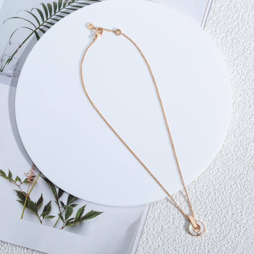 [⭐Reverie Jewels]GARI NECKLACE PINK GOLD MOP