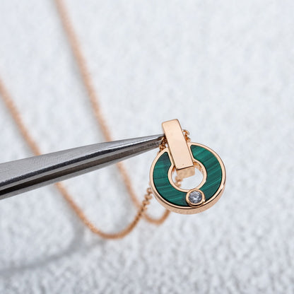 [⭐Reverie Jewels]GARI NECKLACE PINK GOLD MALACHITE