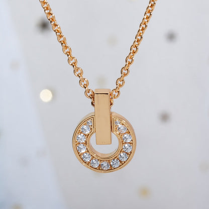 [⭐Reverie Jewels]GARI NECKLACE PINK GOLD DIAMOND