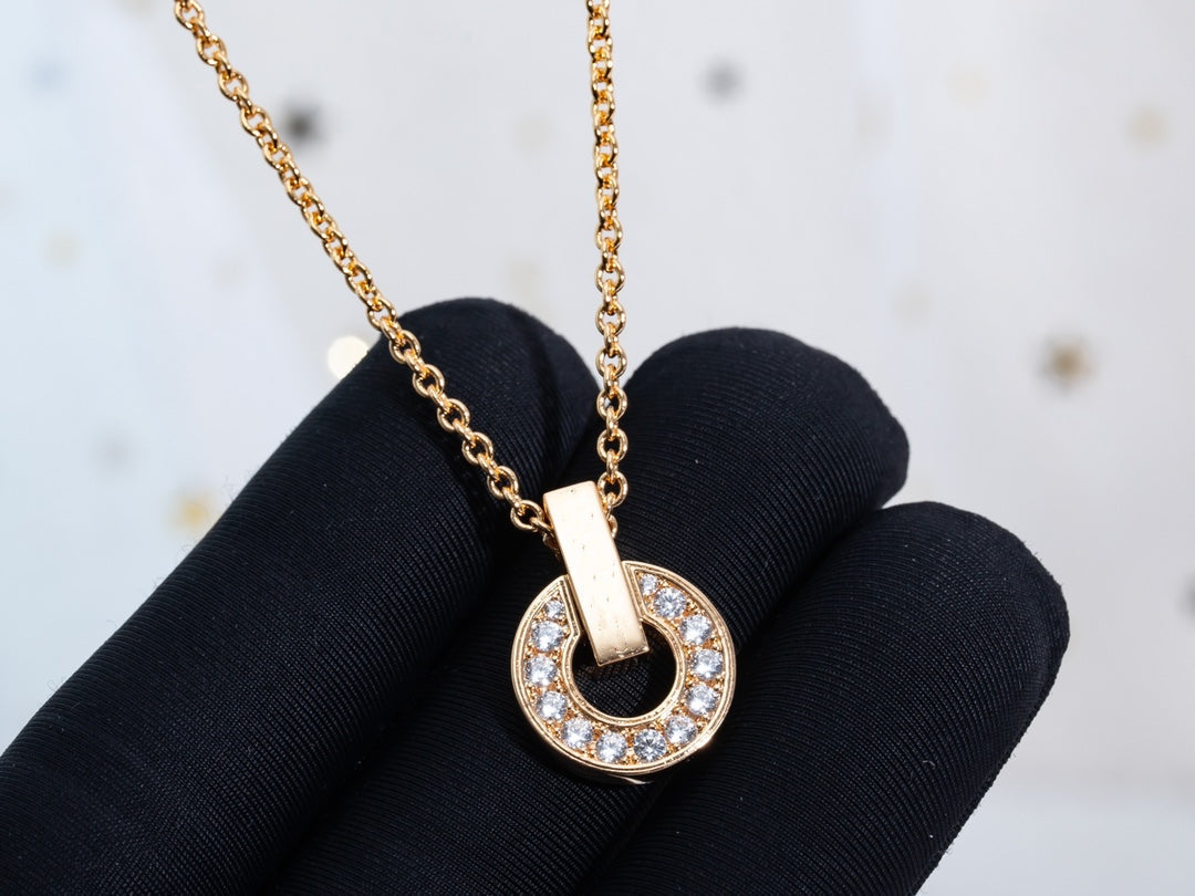 [⭐Reverie Jewels]GARI NECKLACE PINK GOLD DIAMOND