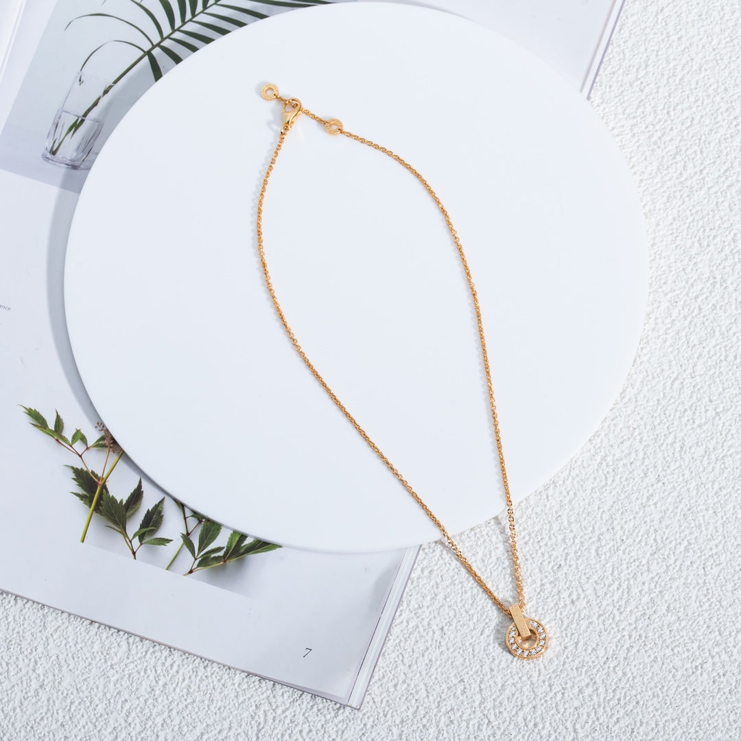 [⭐Reverie Jewels]GARI NECKLACE PINK GOLD DIAMOND
