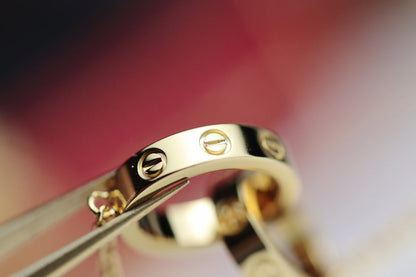 [⭐Reverie Jewels]LOVE NECKLACE DOUBLE RING GOLD