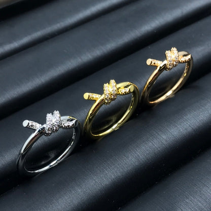 [Reverie Jewels]KNOT RING 1.2MM DIAMOND