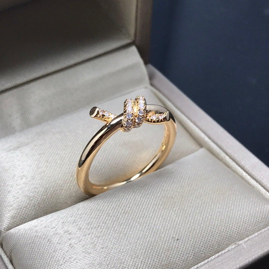 [Reverie Jewels]KNOT RING 1.2MM DIAMOND