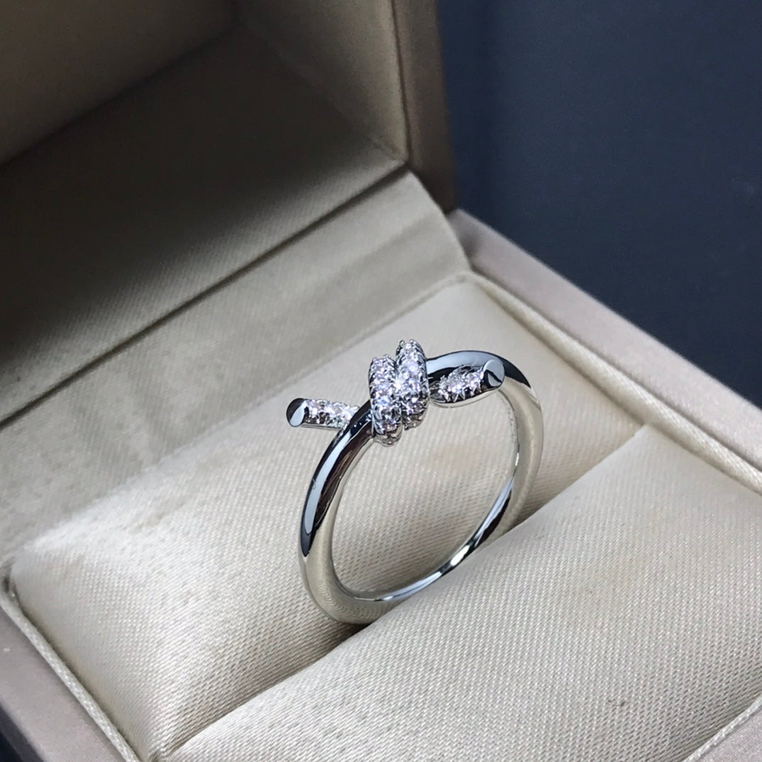 [Reverie Jewels]KNOT RING 1.2MM DIAMOND