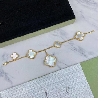 [⭐Reverie Jewels]MAGIC CLOVER MOP GOLD BRACELET 5 MOTIFS