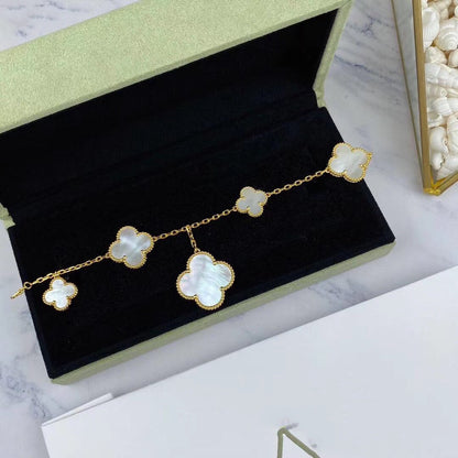 [⭐Reverie Jewels]MAGIC CLOVER MOP GOLD BRACELET 5 MOTIFS