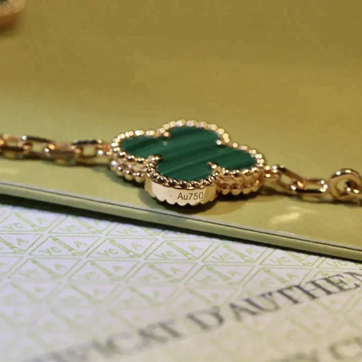 [⭐Reverie Jewels] CLOVER 5 MOTIF MALACHITE BRACELET COLLECTION