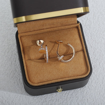 [⭐Reverie Jewels]JUSTE EARRINGS 12.75MM PINK GOLD DIAMOND