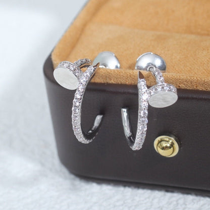 [⭐Reverie Jewels]JUSTE EARRINGS 12.75MM SILVER DIAMOND