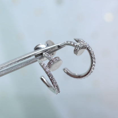 [⭐Reverie Jewels]JUSTE EARRINGS 12.75MM SILVER DIAMOND